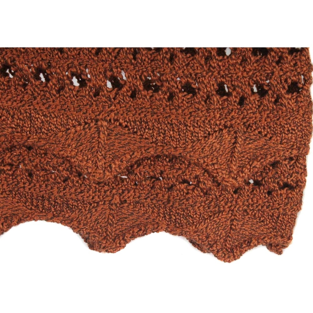 NICK & MO Burnt Orange Crochet Boho A-Line Skirt Size Women's Small - Picture 6 of 6